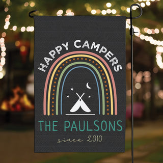 Happy Campers Personalized Garden Flag