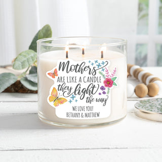 Mothers Light The Way Personalized 3 Wick Candle