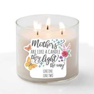 Mothers Light The Way Personalized 3 Wick Candle