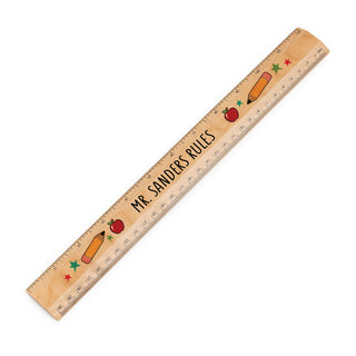 Teachers Rule Personalized Wood Ruler