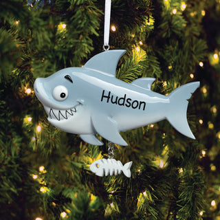 Grey Shark Personalized Ornament 
