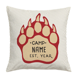 Camp Bear Paw Throw Pillow