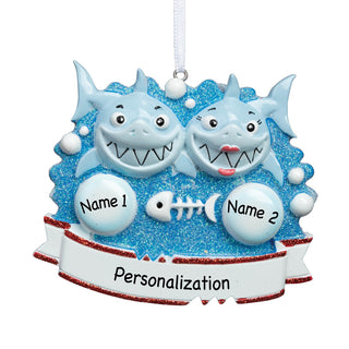 Shark Couple Personalized Ornament