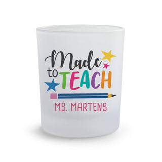 Made to Teach Personalized Frosted Glass Pencil Holder