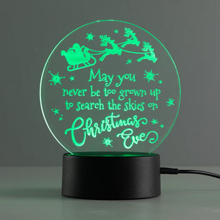 Never too Grown Up on Christmas Eve Acrylic LED Night Light