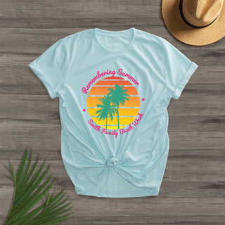 Remembering Summer Personalized Blue Tee