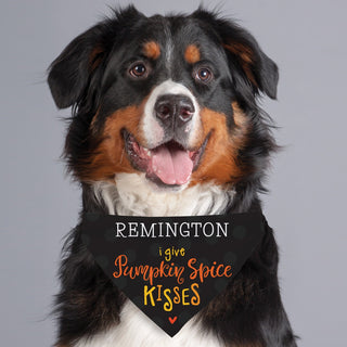Pumpkin Spice Kisses Personalized Dog Bandana