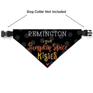 Pumpkin Spice Kisses Personalized Dog Bandana
