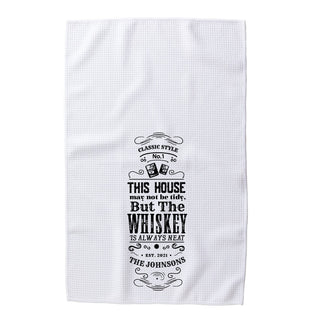 The Whiskey is Always Neat Waffle Tea Towel