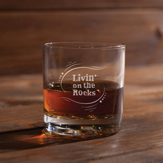 Livin' on the Rocks Whiskey Glass