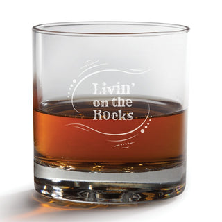 Livin' on the Rocks Whiskey Glass