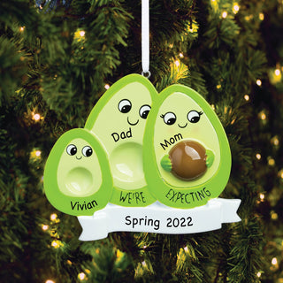 Avocado We're Expecting Family Ornament