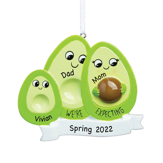 Avocado We're Expecting Family Ornament