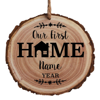 Our First Home Bark Ornament