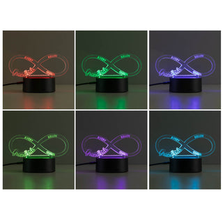 Grandkids Infinity Personalized  Acrylic LED Nightlight