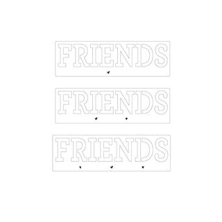 Friends Cutout Personalized White Wood Plaque