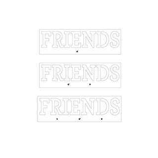 Friends Cutout Personalized White Wood Plaque
