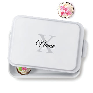 White Personalized Cake Pan