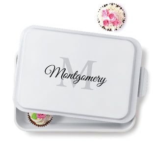 White Personalized Cake Pan
