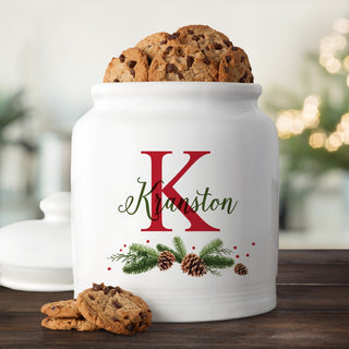 Pine Cones Personalized Cookie Jar