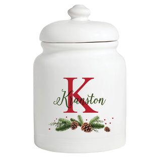 Pine Cones Personalized Cookie Jar