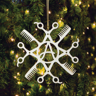 Hairstylist Tools Snowflake Personalized Wood Ornament