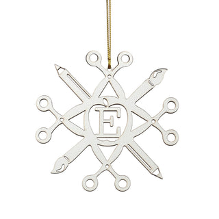 Teacher Tools Snowflake Personalized Wood Ornament