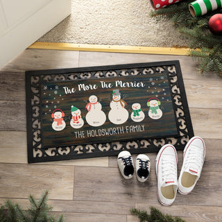 The More the Merrier Snow Family Narrow Doormat 