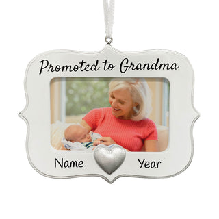 Promoted To Grandma Picture Frame Ornament