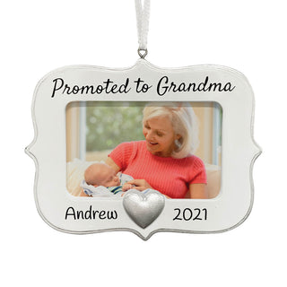Promoted To Grandma Picture Frame Ornament