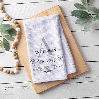 Berries Personalized Waffle Tea Towel 