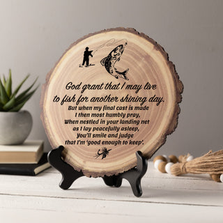 Fisherman's Prayer Faux Wood Plaque