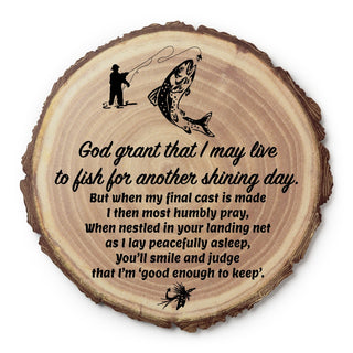 Fisherman's Prayer Faux Wood Plaque