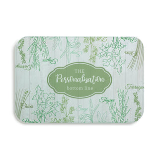 Herbs and Spices Personalized Glass Cutting Board