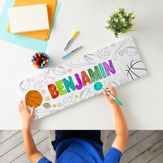 DIY color your name canvas with name