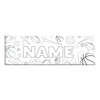 DIY Color Your Name 9x27 Sports Canvas