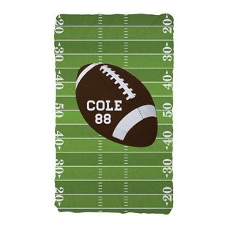 Football Themed Personalized Fuzzy Throw Blanket