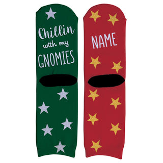 Christmas Gnomes Personalized Adult Crew Socks