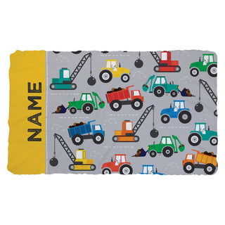 Construction Truck Personalized Fuzzy Throw Blanket
