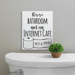 Bathroom internet cafe canvas