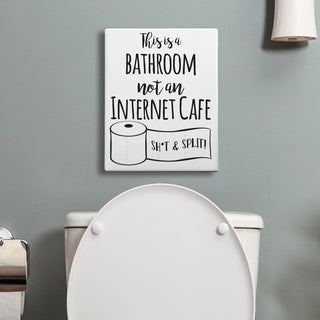 Bathroom Internet Cafe Personalized 8x10 Canvas