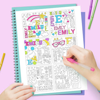 Color Your Own Sticker Girl Personalized Sticker - Set of 12