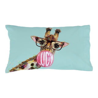 Giraffe Blowing Bubble Personalized Pillowcase