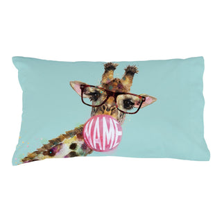 Giraffe Blowing Bubble Personalized Pillowcase
