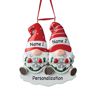 Gnome Couple Personalized Ornament