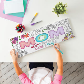 DIY Floral Theme Personalized 9x27 Canvas