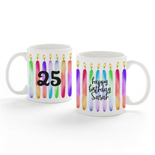 Colorful Birthday Candle White Coffee Mug - 11 oz.