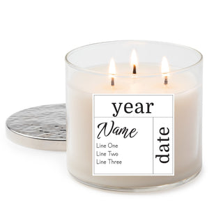 Birthday Personalized 3 Wick Candle