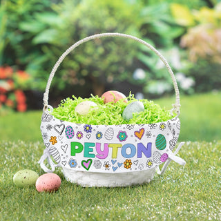 DIY Floral & Heart Theme Personalized Easter Basket