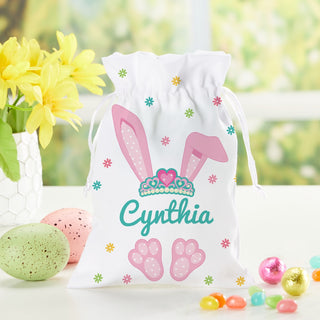 Bunny tiara white pouch with name